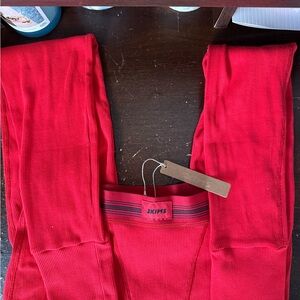 SKIMS Bold Red Lounge Pajama Set